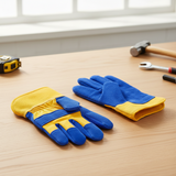 Grado 10.5" Combination Work Gloves with Blue & Yellow Finish - GRA-WCG-10.5