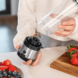 Cecotec WanderlustMix 400ml Portable Smoothie Blender 126W with Portable Cup, 4 Black Titanium Coated Blades & USB Charging - 4396