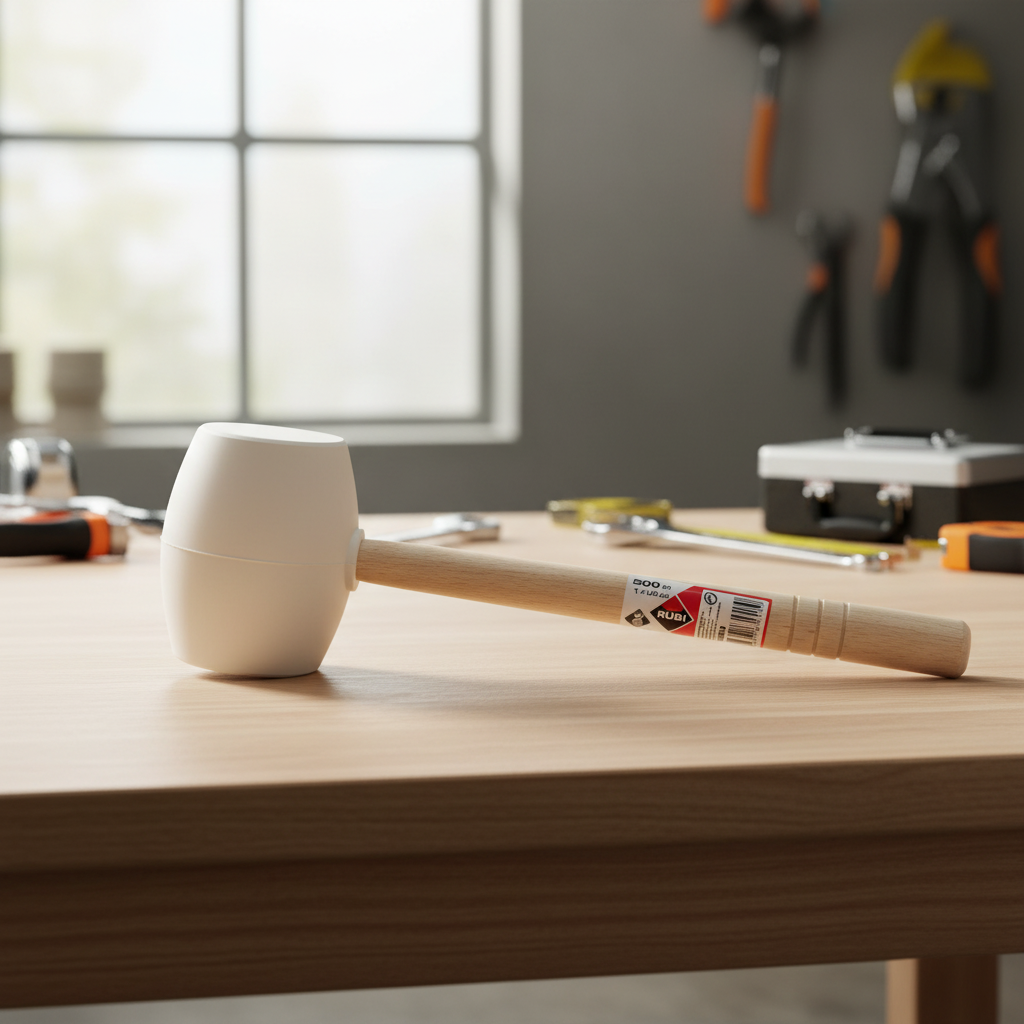 Rubi 17.6oz White Rubber Mallet 500g - RUBI-65913