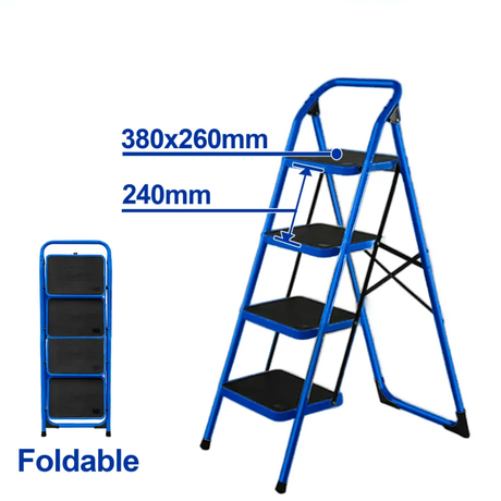 Wadfow 4-Step Steel Platform Ladder 150kg - WLD1A04
