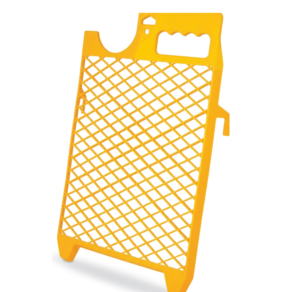 SGS 260 × 300mm Yellow Paint Roller Grid with Anti-Drip Mesh for Buckets and Containers - SGS379
