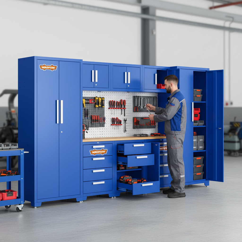 Wadfow 8-Piece Heavy-Duty Modular Garage Cabinet System - WCS3A08