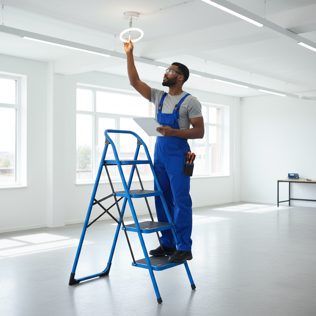 Wadfow 4-Step Steel Platform Ladder 150kg - WLD1A04