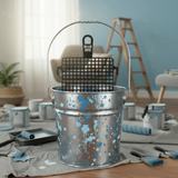 SGS 210 × 290mm Black Paint Roller Grid with Anti-Drip Mesh for Buckets and Containers - SGS381