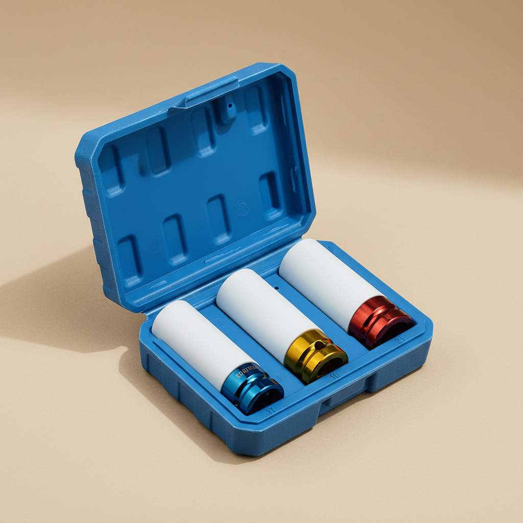 Tera 3-Piece Wheel Nut Impact Socket Set with 1/2" Drive - H132436