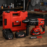 NRG 20V Brushless Cordless SDS-Plus Rotary Hammer Kit 26mm with 2×5.0Ah Batteries - NBRH20V-502