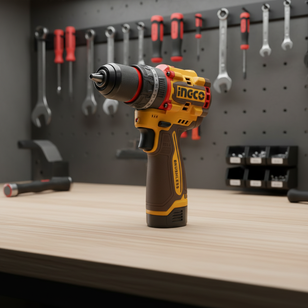 Ingco 16V Brushless Cordless Impact Drill 13mm with 2 x 2.0Ah Batteries & Charger - CIDLI166062