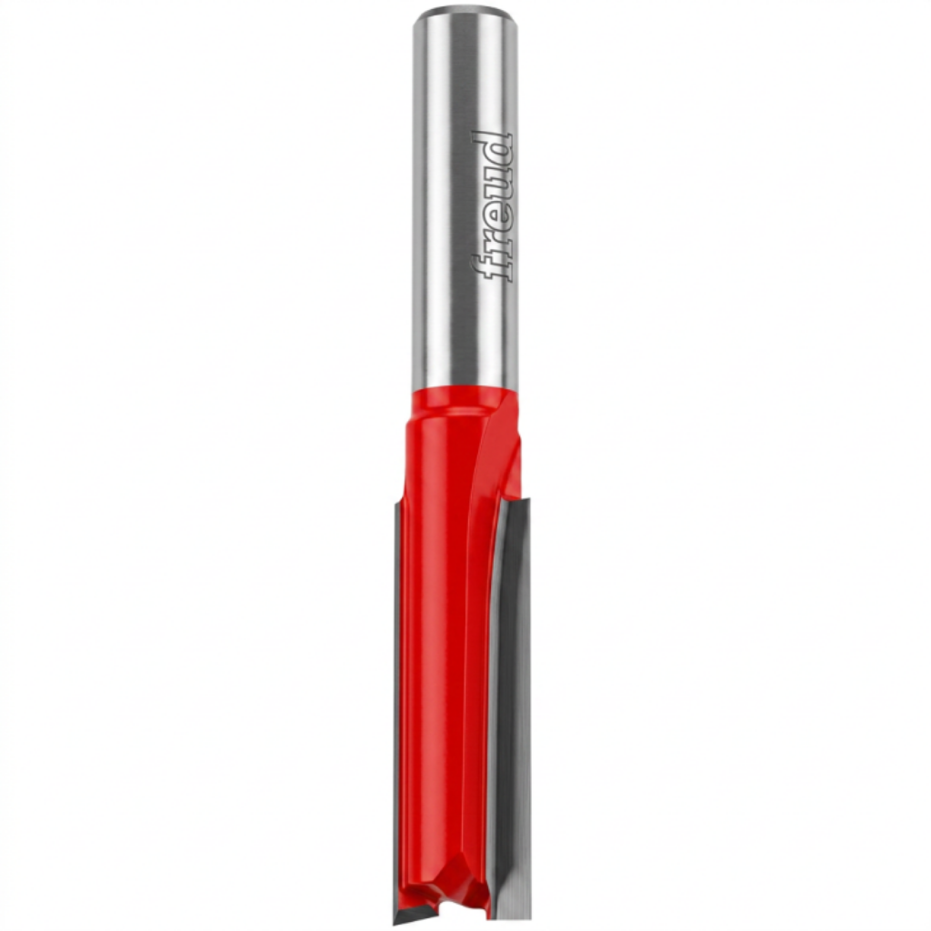 Freud 12mm Extra-Long Double-Flute Straight Router Bit - 12-12812P