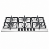 Luxell 90cm 6-Burner Stainless Steel Built-In Gas Hob with Auto Ignition - M9-60BXF