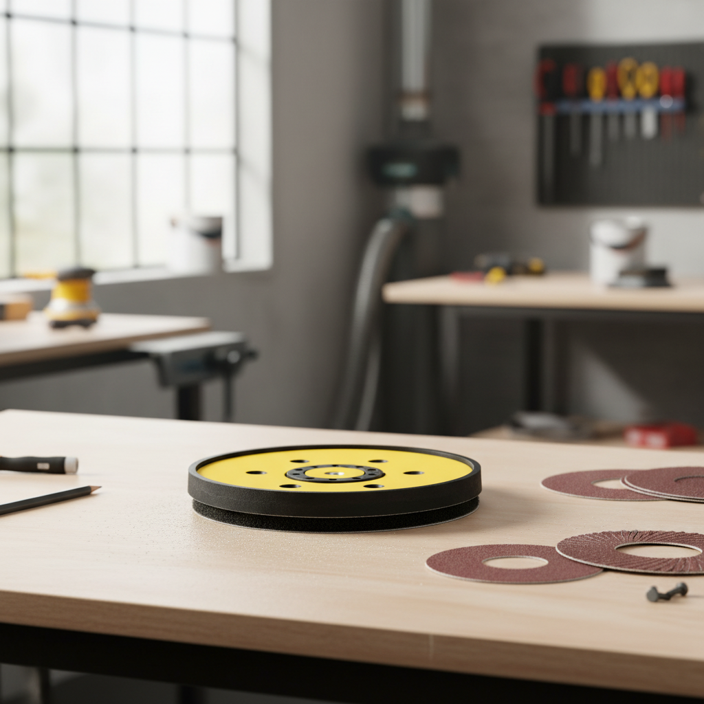 Sait F15 M8 Yellow Sanding Backing Pad 150mm - SAITAC-PAD-150