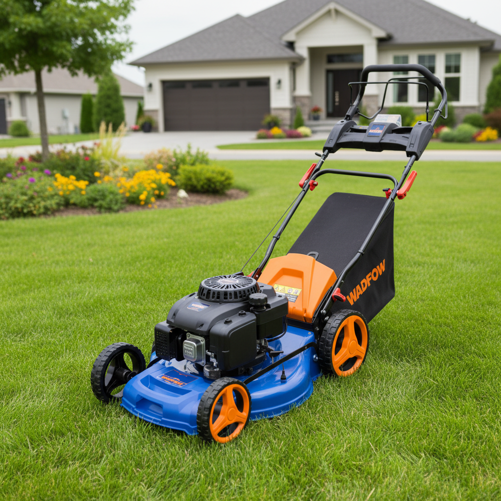Wadfow 22" 4-Stroke Self-Propelled Gasoline Lawn Mower 224cc 5.9HP - WGM7A22