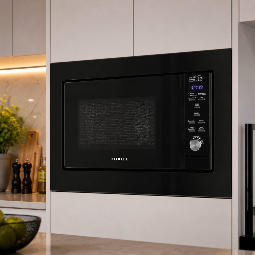 Luxell 25L Built-In Microwave Oven with Grill & 9 Auto Menus 1400W - LXMB25-01