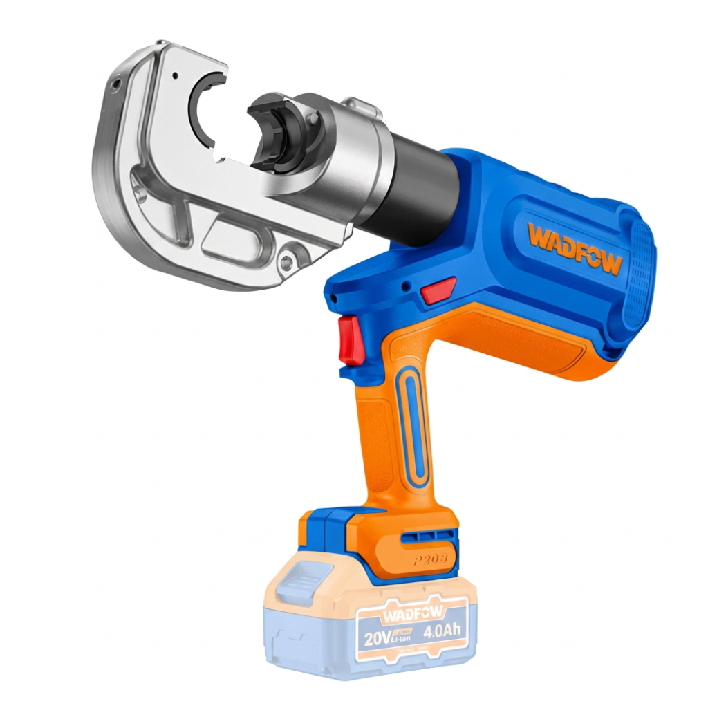 Wadfow 20V Cordless Hydraulic Crimping Tool 120KN with 2 x 4.0Ah Batteries & Charger - WHT2D40
