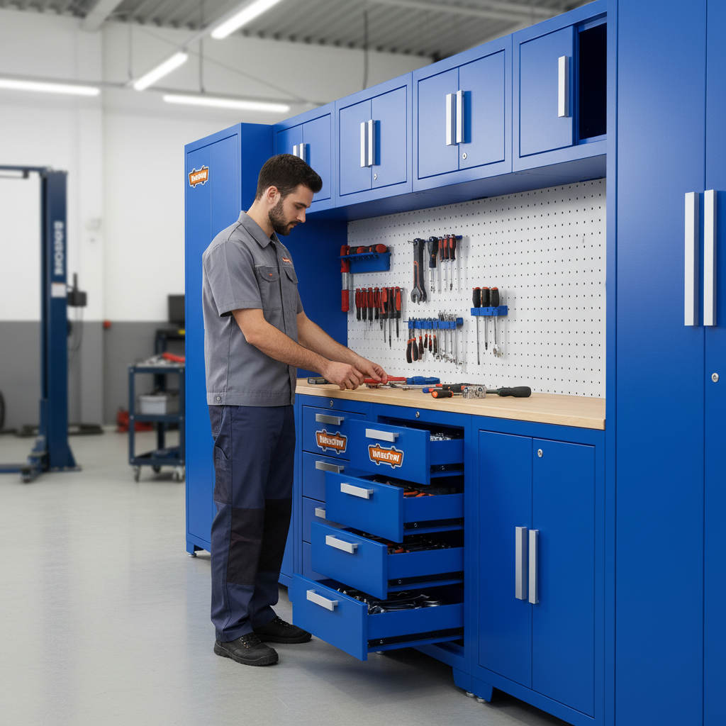 Wadfow 10-Piece Heavy-Duty Modular Garage Cabinet System - WCS3A10