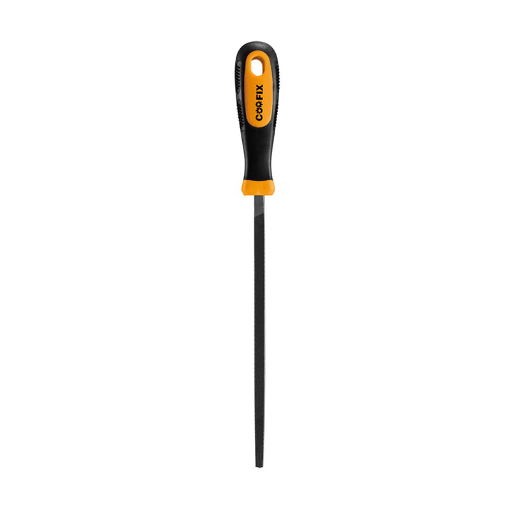 Coofix T12 Triangle Steel File with Two-Colour TPR Handle | 200mm, 250mm & 300mm