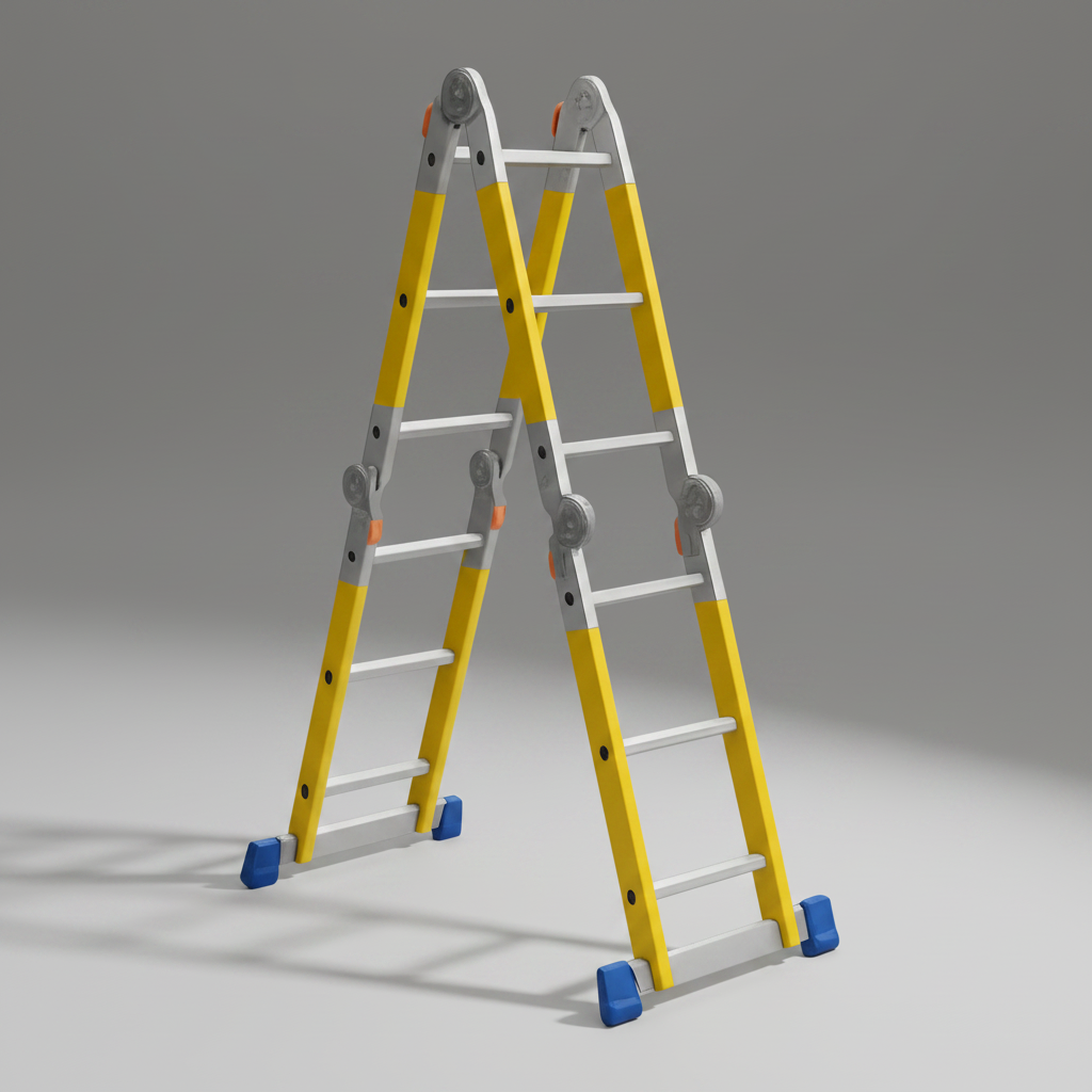 Wadfow 150kg Multipurpose Fibreglass Folding Ladder | 4 x 3 & 4 x 4