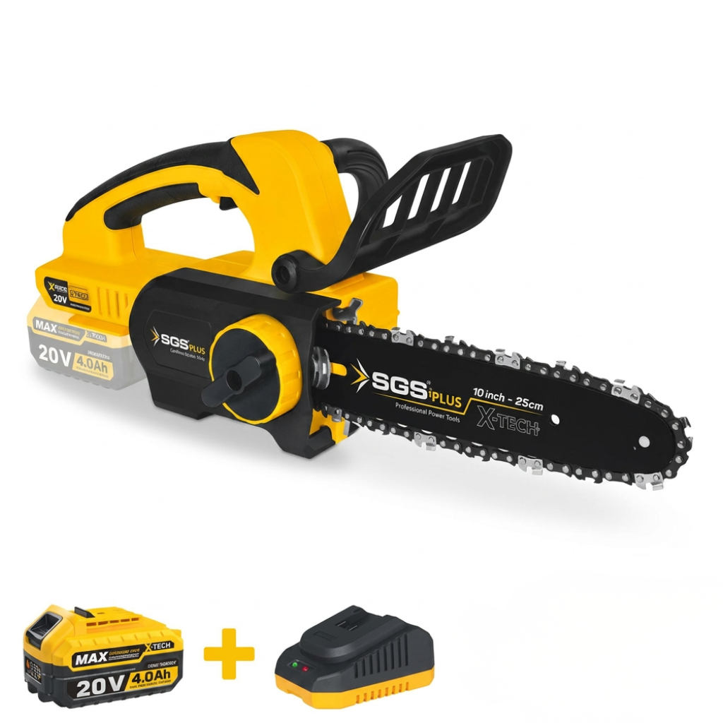 SGS 20V Brushless Cordless Chainsaw 10" with 4.0Ah Battery & Charger - SGS5320