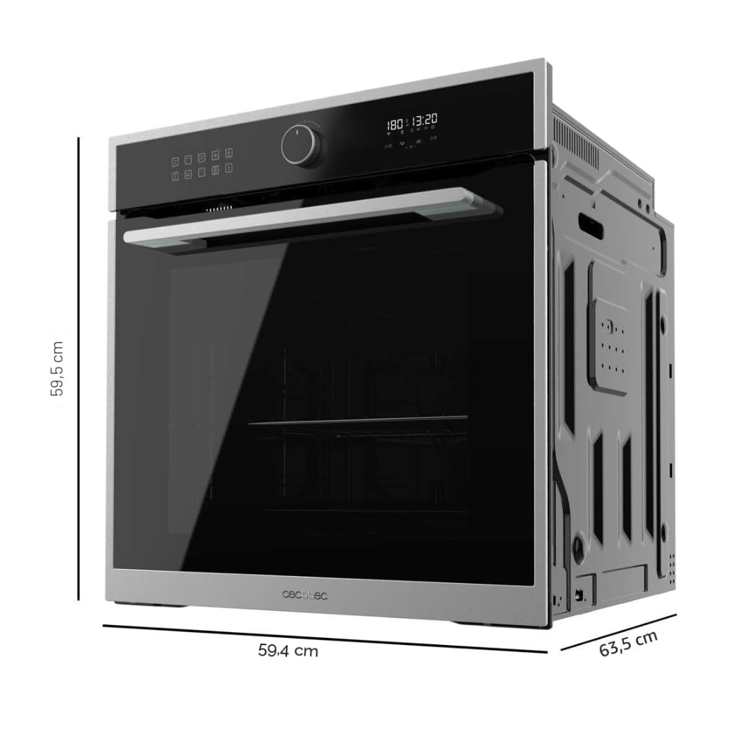 Cecotec Bolero Hexa 60cm Digital Built-In Multifunction Oven 3400W with 81L Capacity & 11 Cooking Functions | Edge & Matt