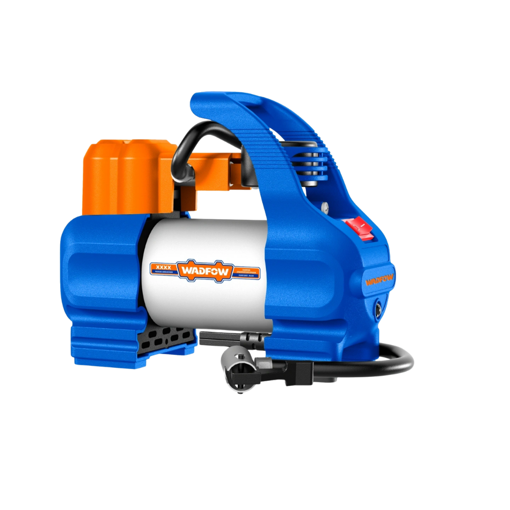 Wadfow 12V Portable Auto Air Compressor with Integrated Work Light for Tyres | 35L & 45L