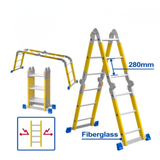 Wadfow 150kg Multipurpose Fibreglass Folding Ladder | 4 x 3 & 4 x 4