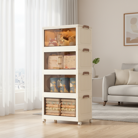 Wadfow 4-Tier Foldable Storage Cabinet - WFCB2165