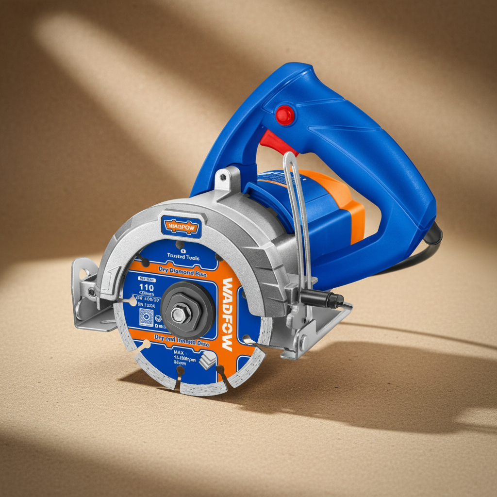 Wadfow 110mm Marble Cutter with Adjustable Depth & 0–45° Bevel Cutting 1400W - WMR15141
