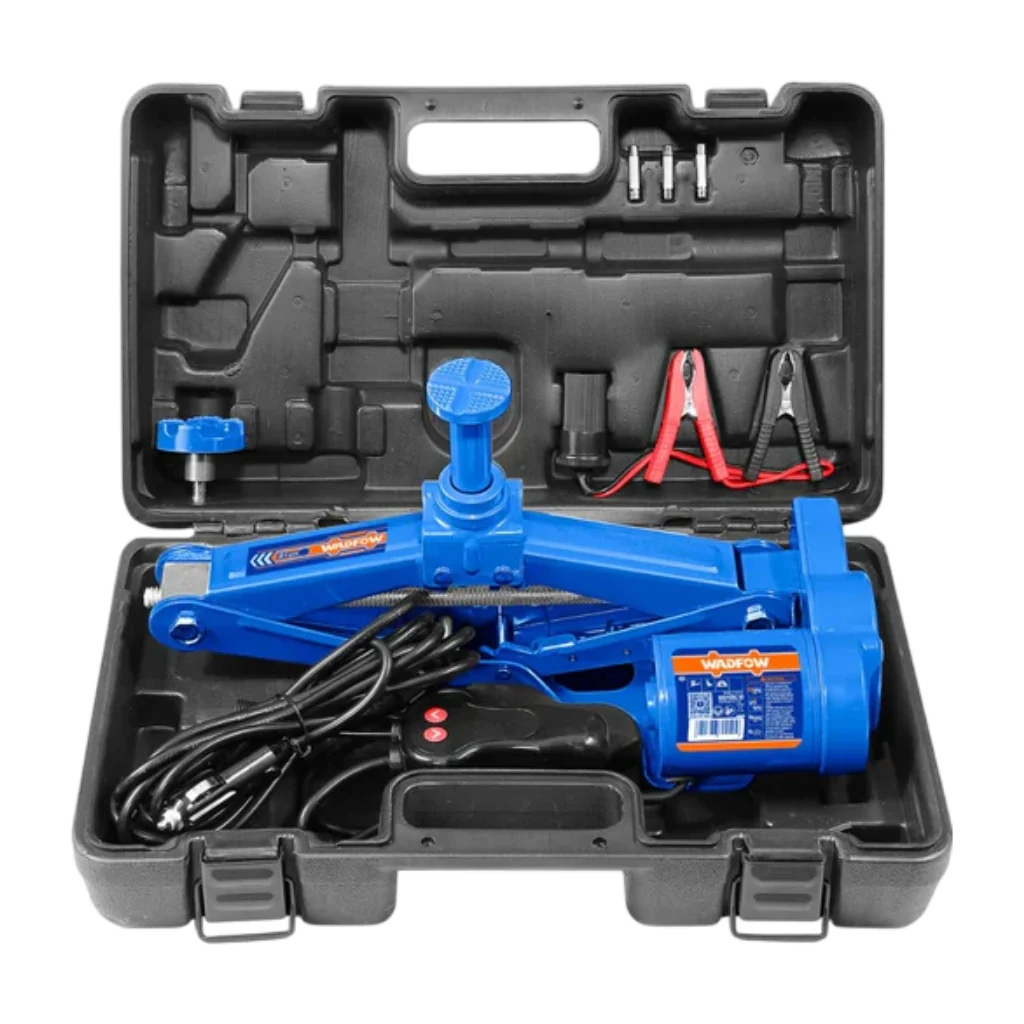 Wadfow 2-Ton 12V Electric Scissor Jack 100W with 420mm Max Lifting Height - WHJ4D02