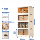 Wadfow 4-Tier Foldable Storage Cabinet - WFCB2165