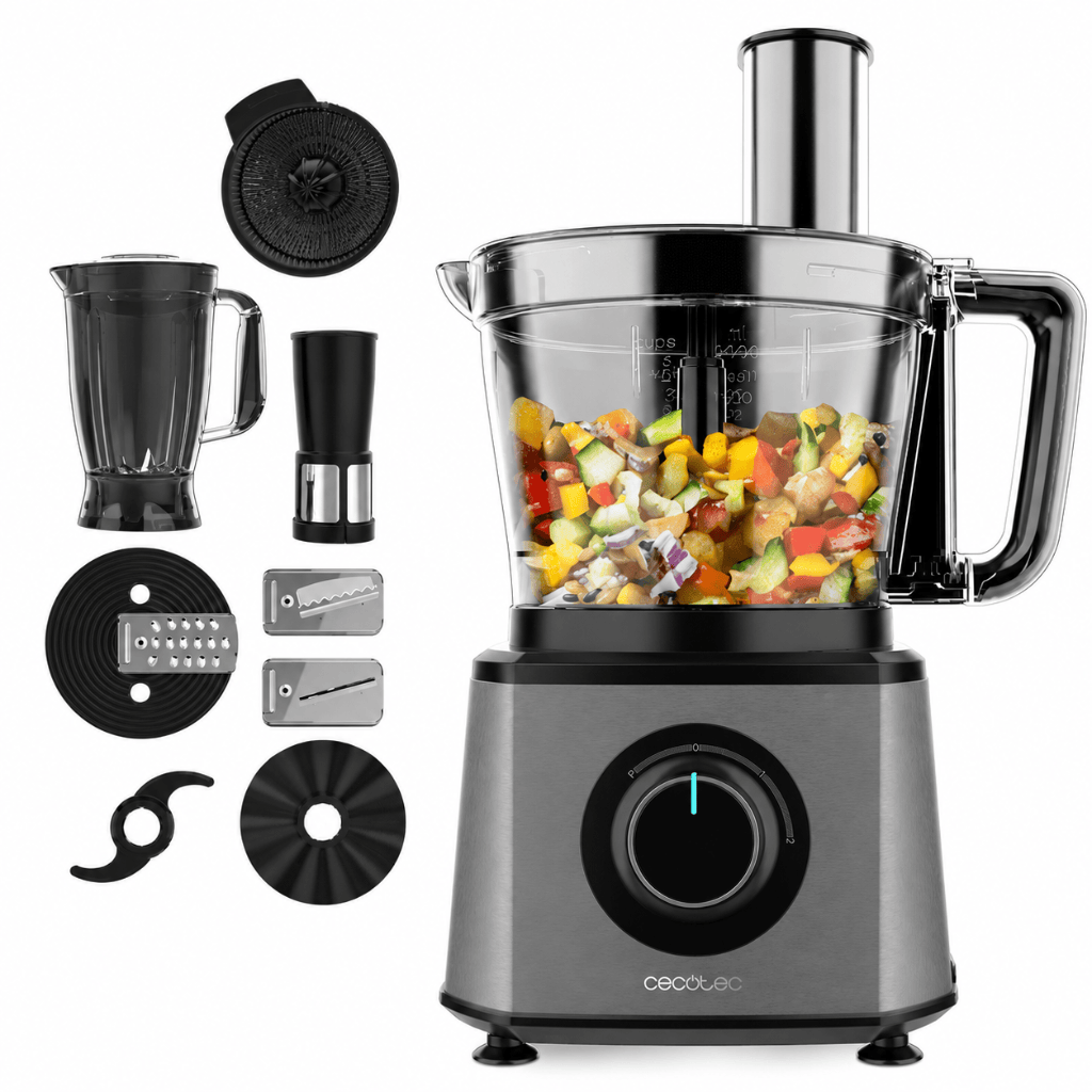 Cecotec Paprika 3.5L Stainless Steel Food Processor 2000W with 2-Speed and Pulse Function - 4361