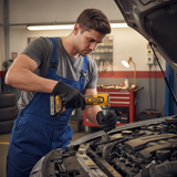 Ingco 20V Brushless Cordless Angle Impact Wrench 3/8", 65Nm with 2 x 2.0 Ah Batteries, Charger & Accessories - CAIWLI208