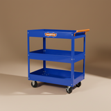 Wadfow 3-Tier Heavy-Duty Steel Tool Cart with Lockable Castors - WCS1A13