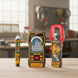 Ingco 3-Piece Electrical Test Kit with Digital Multimeter, AC/DC Clamp Meter & Voltage Detector - COS24069