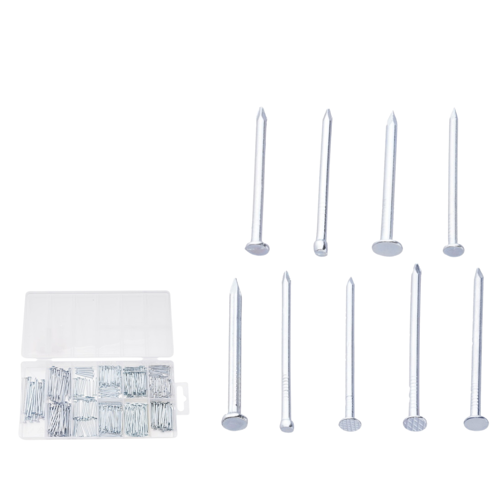 Wadfow 490-Piece Assorted Nail Set with Common, Finishing & Concrete Nails - WNAAB01