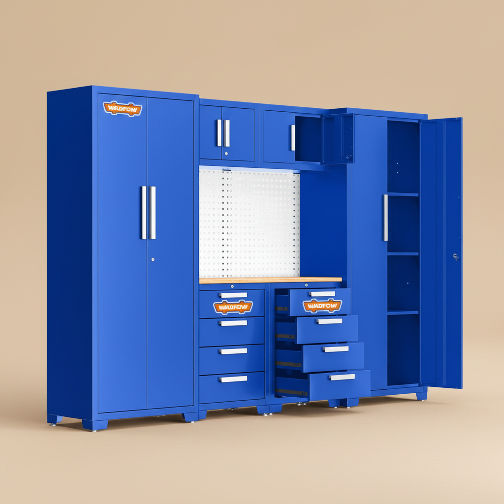 Wadfow 6-Piece Heavy-Duty Modular Garage Cabinet System - WCS3A06