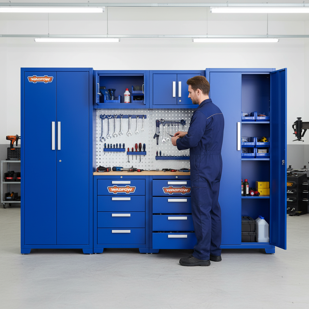 Wadfow 6-Piece Heavy-Duty Modular Garage Cabinet System - WCS3A06