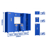 Wadfow 6-Piece Heavy-Duty Modular Garage Cabinet System - WCS3A06