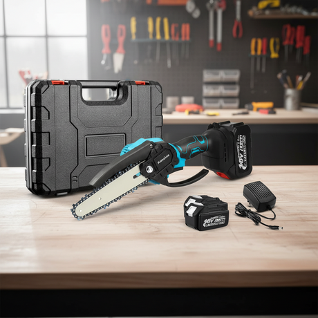 Power 21V Cordless Mini Chainsaw Kit with 3.0Ah Battery & Charger - WX-CS8A