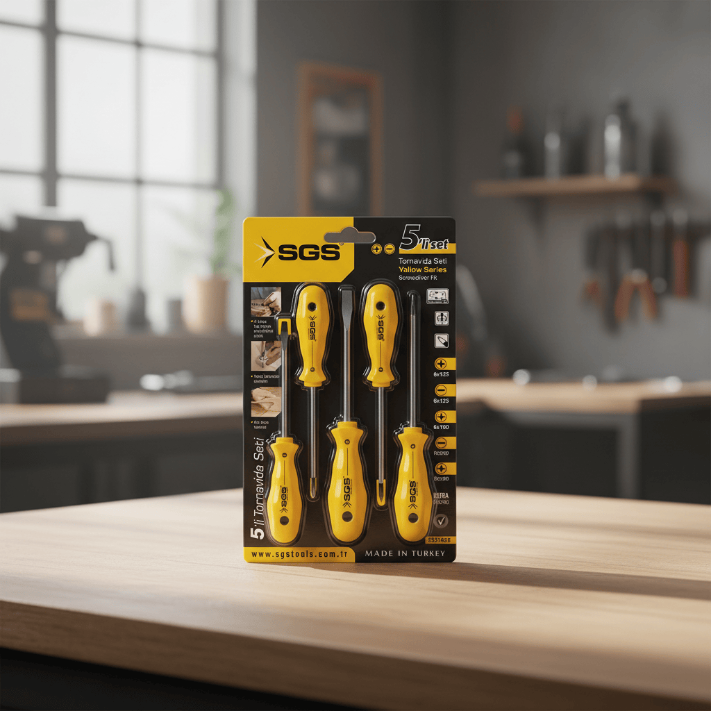 SGS Yellow Series 5-Piece Magnetic Flat & Phillips Screwdriver Set - SGS1055
