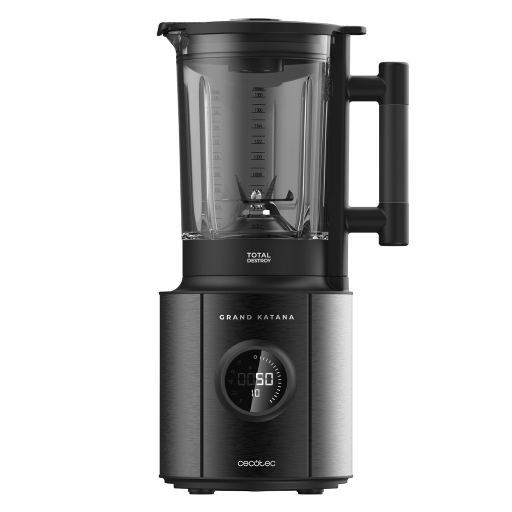 Cecotec Grand Katana Total Destroy 1.8L Jug Blender 1800W with Digital Control Screen | White & Black