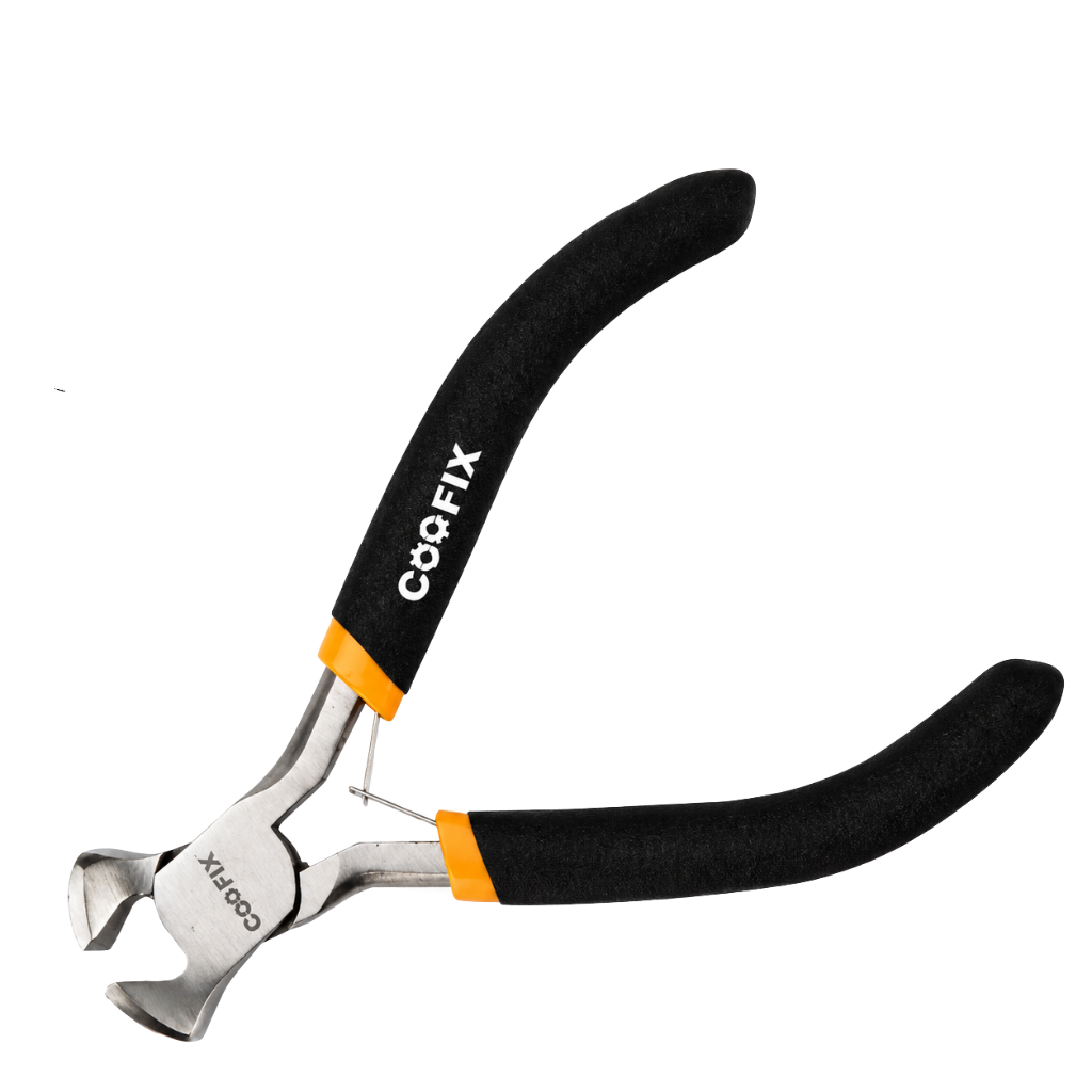 Coofix 4.5" Carbon-Steel Mini End-Cutting Pliers with Nickel-Plated Finish - 28035