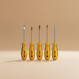 SGS Yellow Series 5-Piece Magnetic Flat & Phillips Screwdriver Set - SGS1055