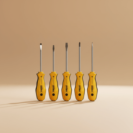 SGS Yellow Series 5-Piece Magnetic Flat & Phillips Screwdriver Set - SGS1055