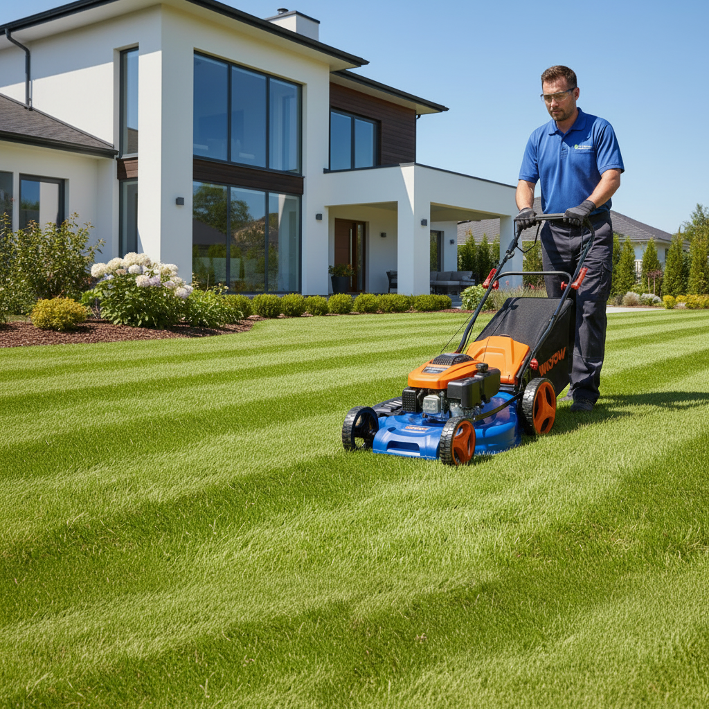 Wadfow 20" 4-Stroke Self-Propelled Gasoline Lawn Mower 173cc 4HP - WGM7A20