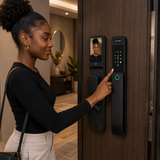 Westa IP66 Waterproof Full HD Screen Smart Door Lock with 3D Face Recognition, Fingerprint Unlock & Video Intercom for Turkish Doors - WHS7-6085