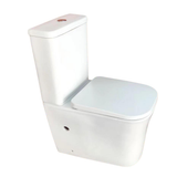 Wahkit Ceramic Modern Skirted Two-Piece Water Closet with D-Shaped Bowl & Slim Tank 615mm - 2002S