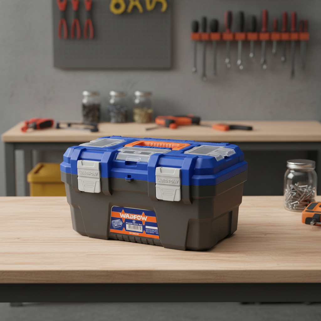 Wadfow 16" Heavy-Duty Plastic Tool Box - WTB3316