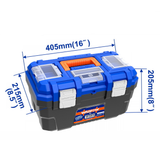 Wadfow 16" Heavy-Duty Plastic Tool Box - WTB3316