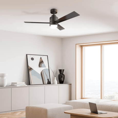 Cecotec EnergySilence Aero Style Black 48" Ceiling Fan with LED Light & Remote - 5836