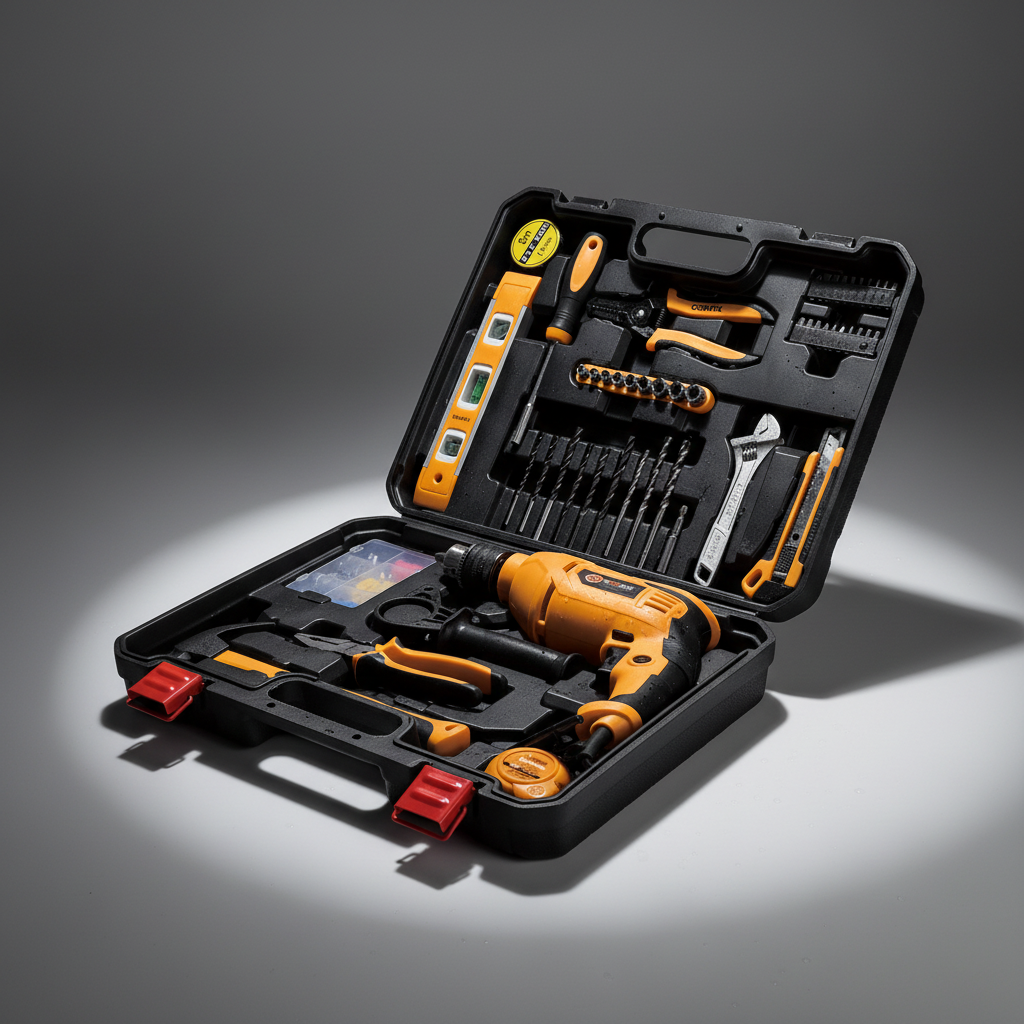 Coofix 114-Piece Tool Set with 710W Electric Impact Drill - 27351