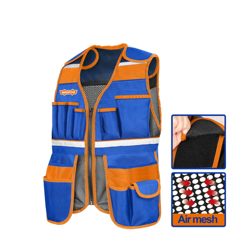 Wadfow Adjustable Tool Vest with 11 Reinforced Pockets - WTG6105